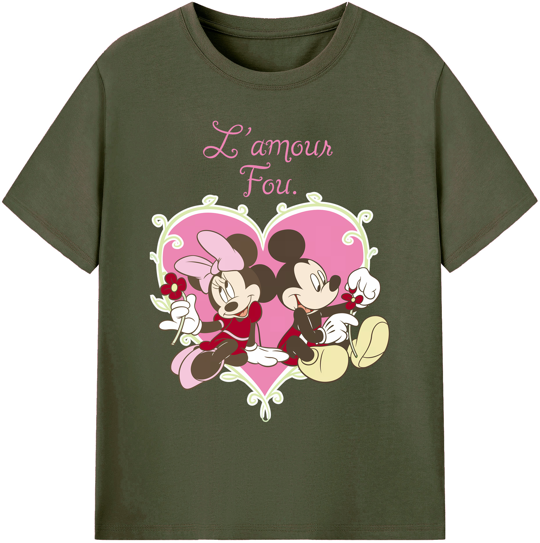 ミッキーマウス Mickey Mouse 綿100％ メンズ半袖Tシャツ｜肌触りやわらか＆通気性